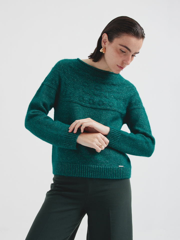 Suéter Cristie De Algodón Color Verde