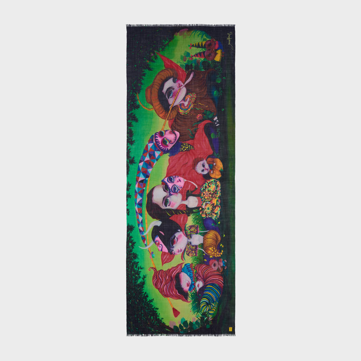 Estola Oda A Cajamarca De Baby Alpaca Color Multicolor