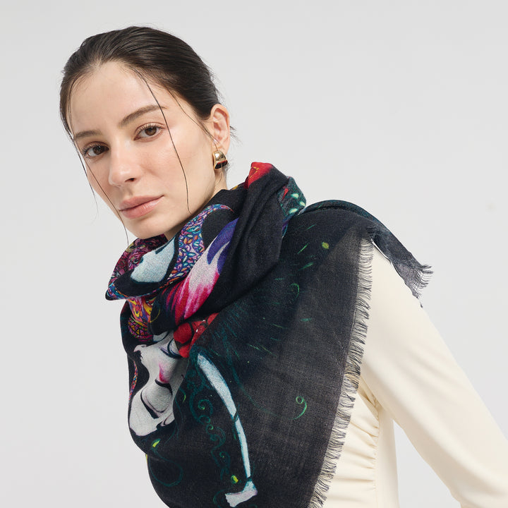 Estola Raices De Baby Alpaca Color Multicolor