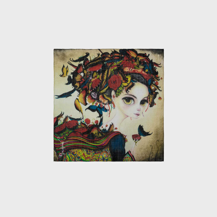 Pañuelos Misterio Mariposa De Baby Alpaca Color Multicolor