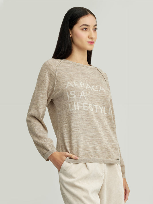 Yours Baby Alpaca Sweater Beige