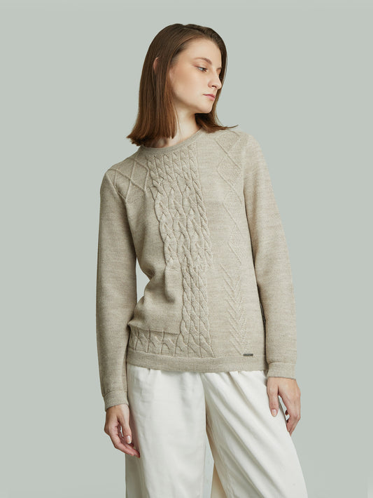 Yanina Baby Alpaca Sweater in Beige