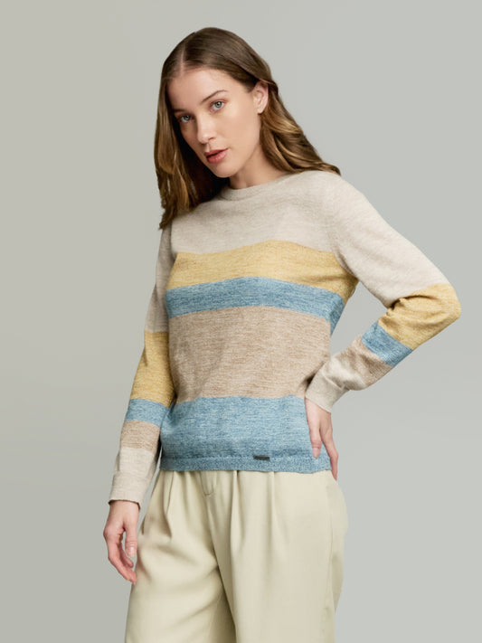 Yamelia Baby Alpaca Sweater in Light Blue
