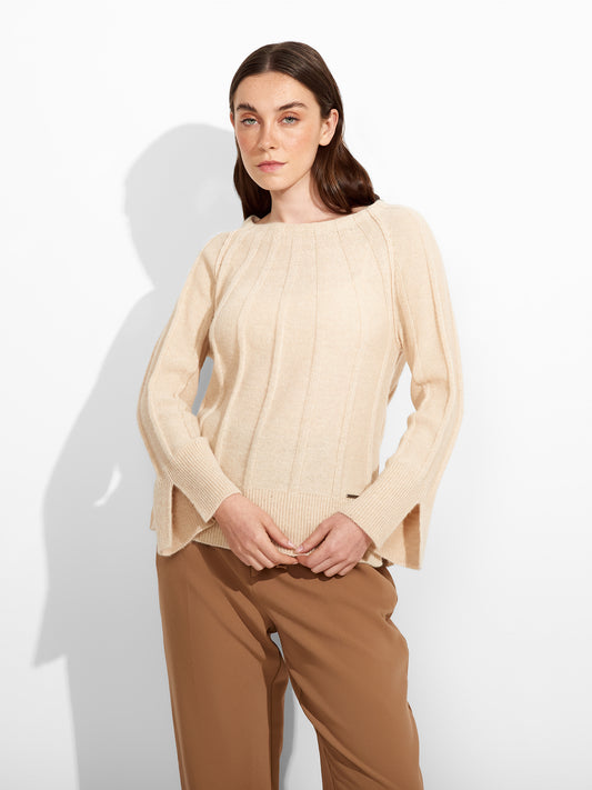 Suéter Zephir De Baby Alpaca Color Beige