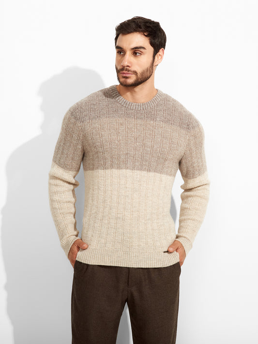 Suéter Zinal De Baby Alpaca Color Beige