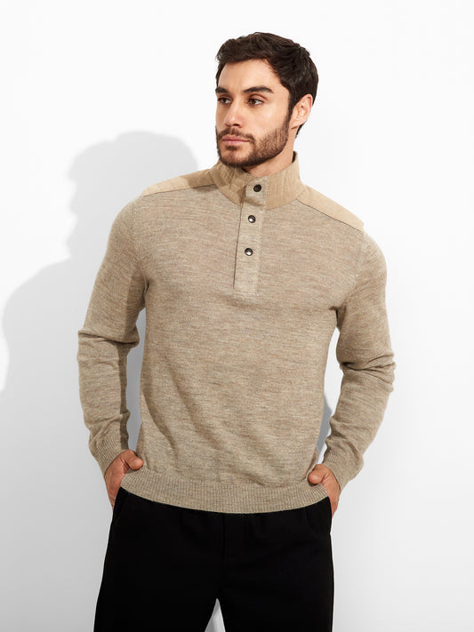 Suéter Zorba De Baby Alpaca Color Beige