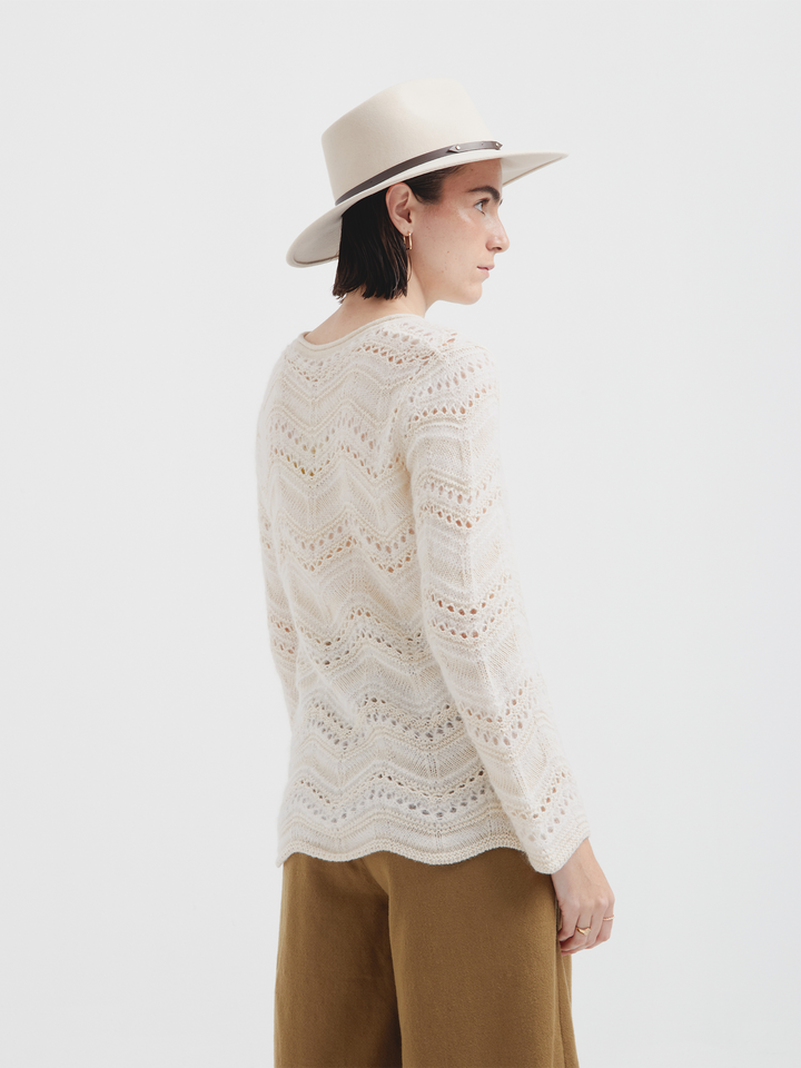 Suéter Cristal De Baby Alpaca Color Ecru