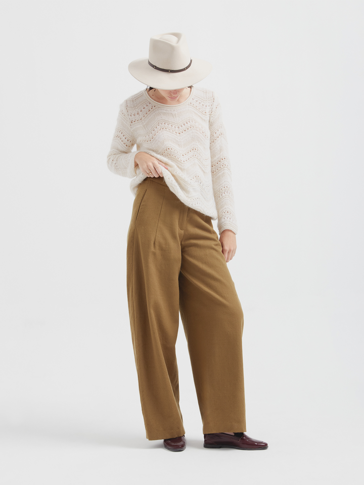 Suéter Cristal De Baby Alpaca Color Ecru