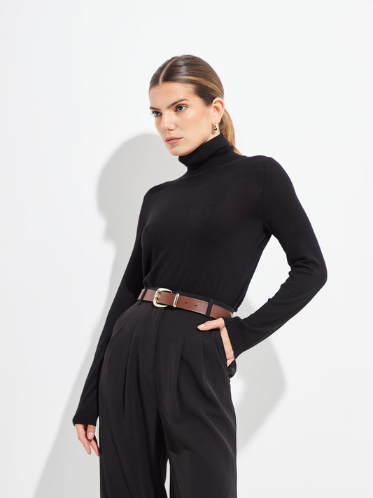 Berenice Vicuña Sweater Black Color
