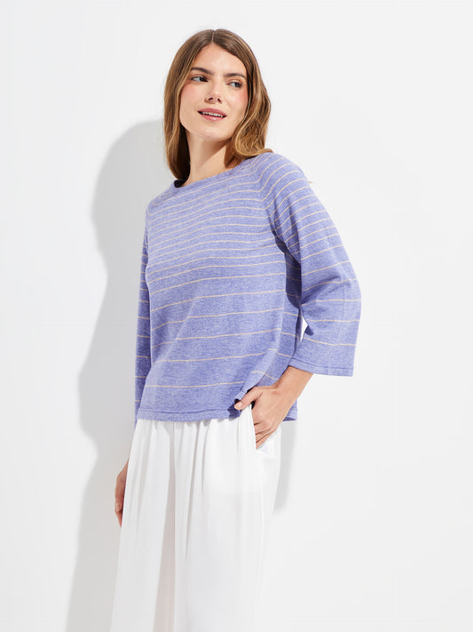 Yackelina Cotton Sweater Blue Color