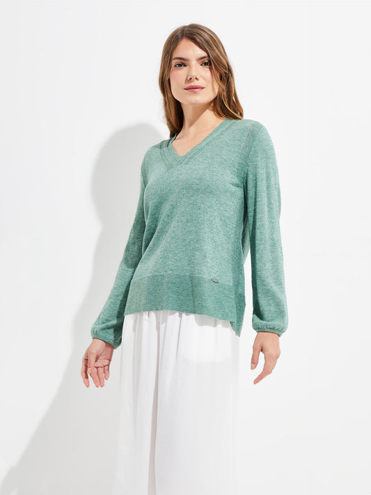 Yliada Green Cotton Sweater