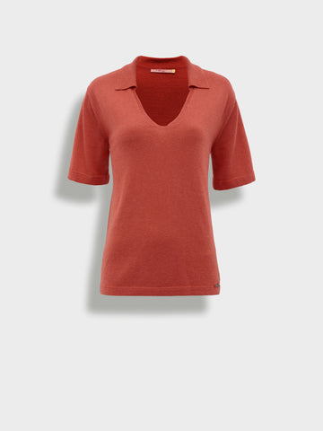 Polo Zymba De Algodon Color Naranja