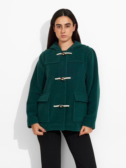 Saco Ziggy De Baby Alpaca Y Lana Color Verde