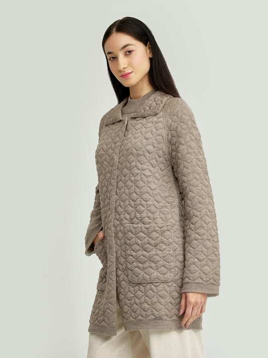 Yaneth Cardigan Made of Baby Alpaca in Beige
