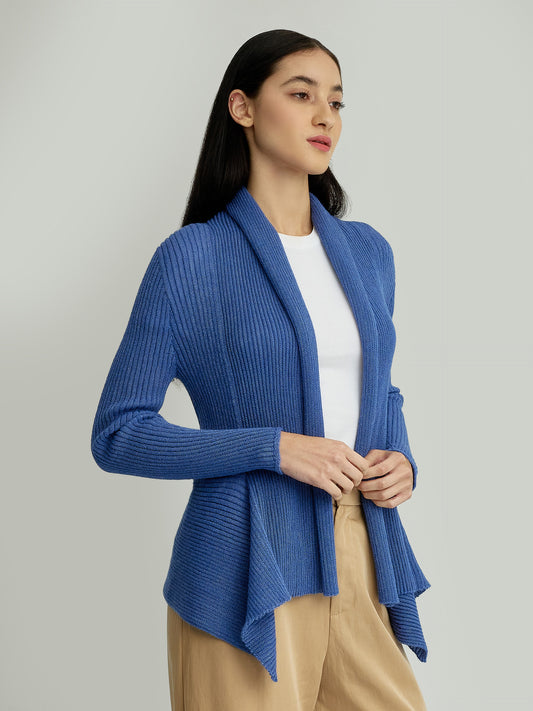 Yzzie Baby Alpaca Cardigan in Blue