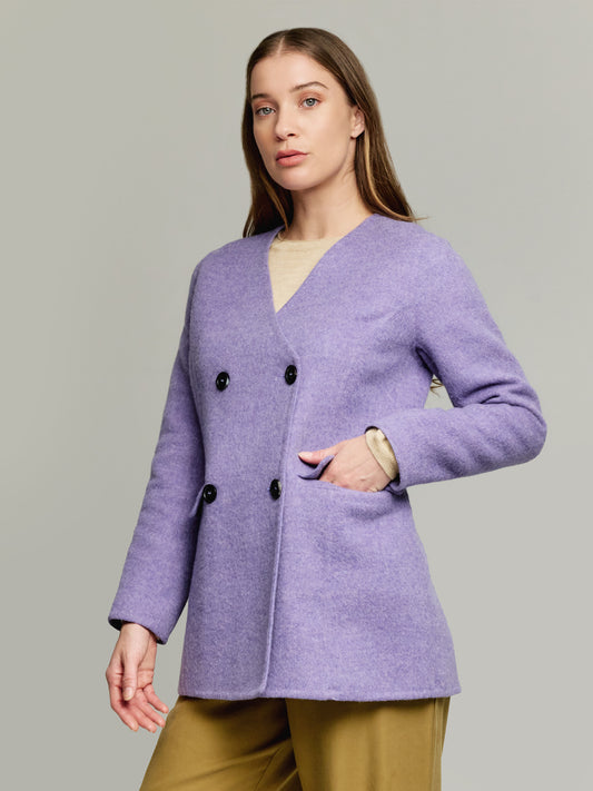 Yvette Wool & Baby Alpaca Purple Bag