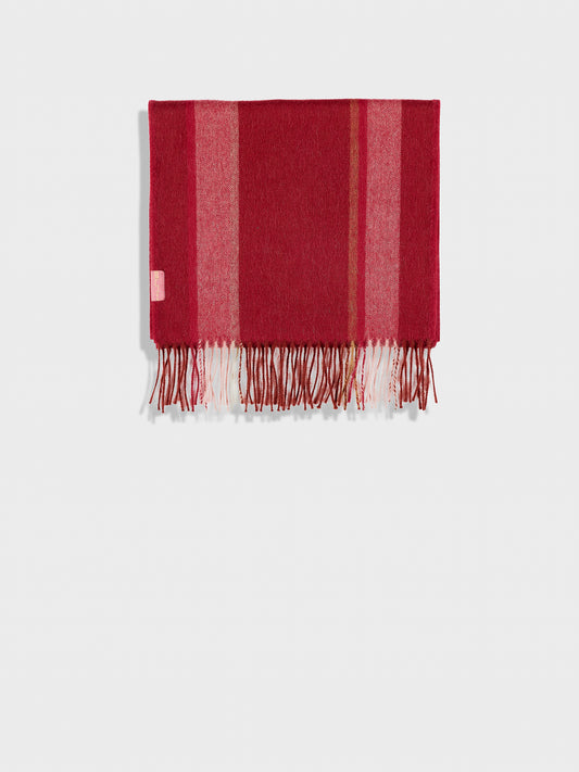 Chalina Perejil De Baby Alpaca Color Rojo