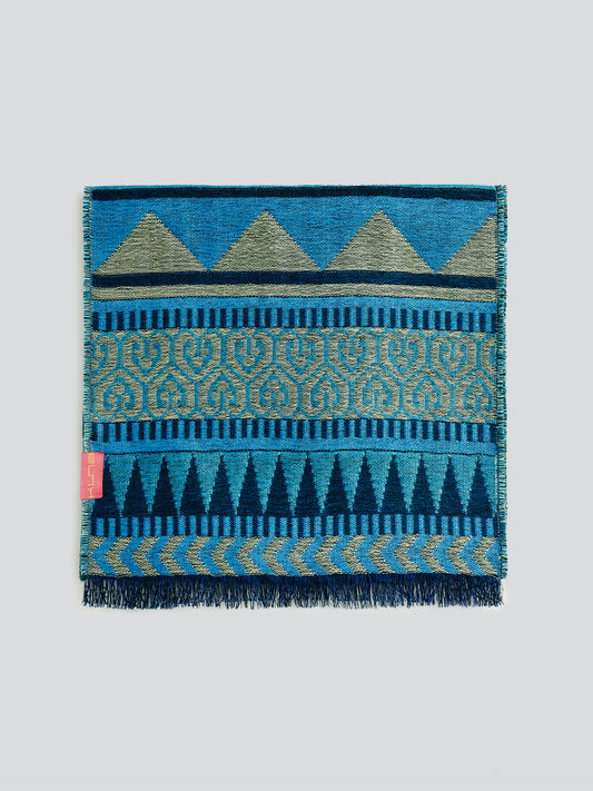 Blue Baby Alpaca Yaranga Scarf