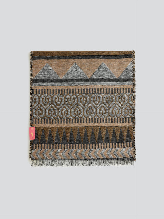 Brown/Gray Baby Alpaca Yaranga Scarf