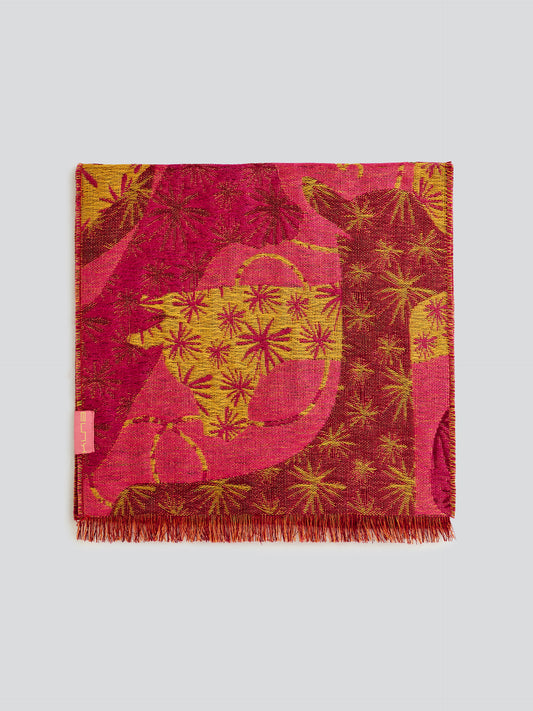 Baby Alpaca Yasu Scarf in Cherry Color