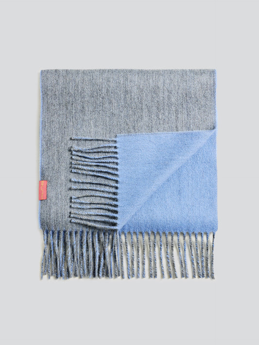 Baby Alpaca Tundra Scarf Light Blue