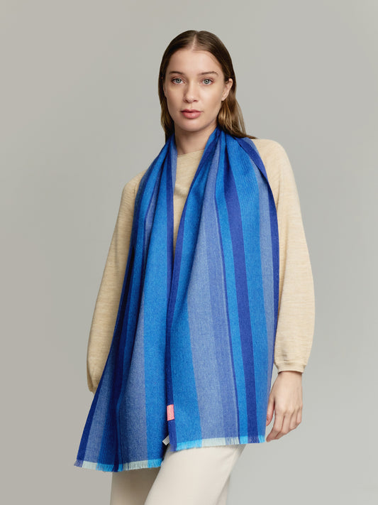 Valter Baby Alpaca Scarf in Blue