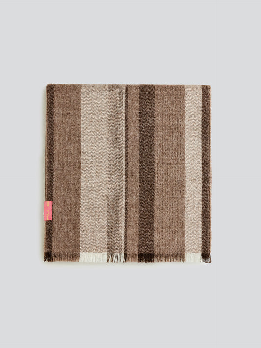 Valter Eco Scarf Made of Baby Alpaca in Brown Color