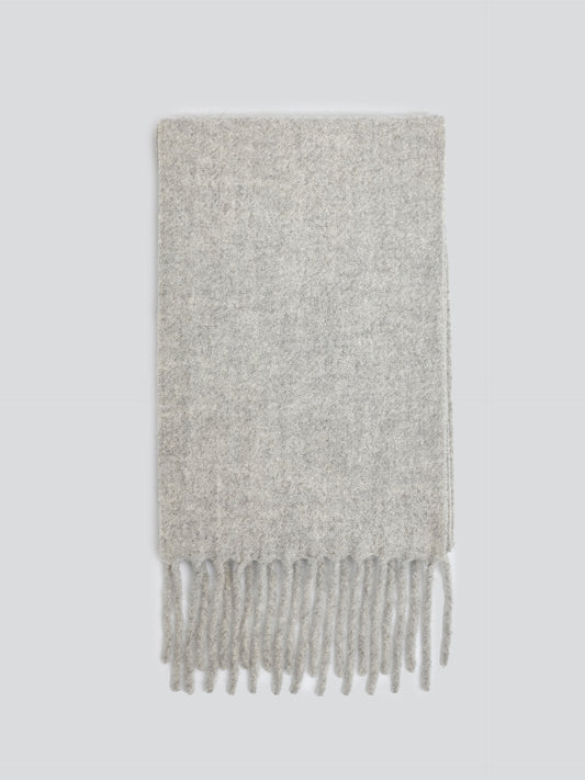 Yamileth Scarf Made of Baby Alpaca & Wool in Grey