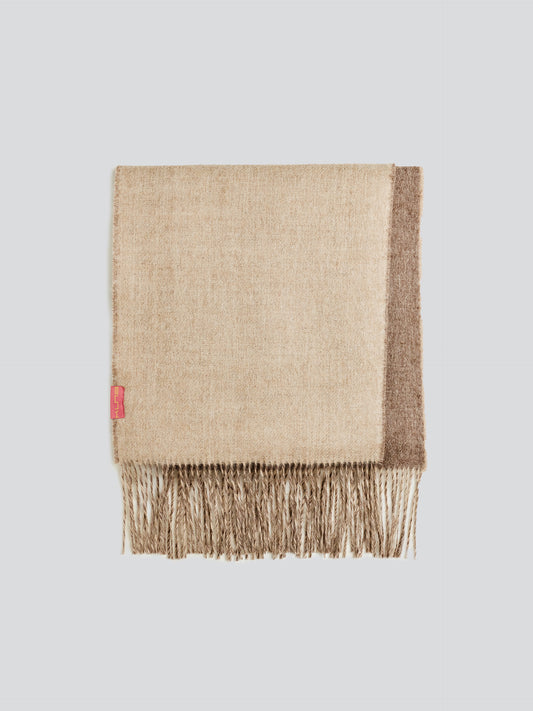 Yamila Baby Alpaca Scarf Brown Color