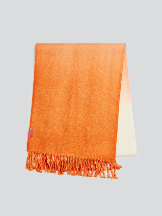 Yemi Baby Alpaca Orange Scarf