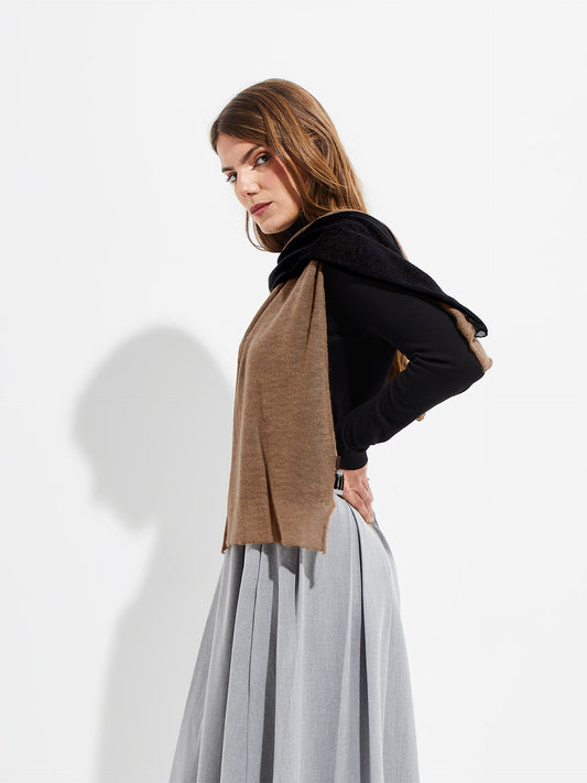 Brandy Alpaca Scarf in Beige