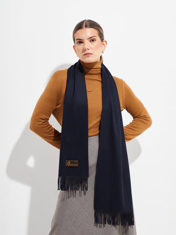 Basel Blue Vicuña Scarf