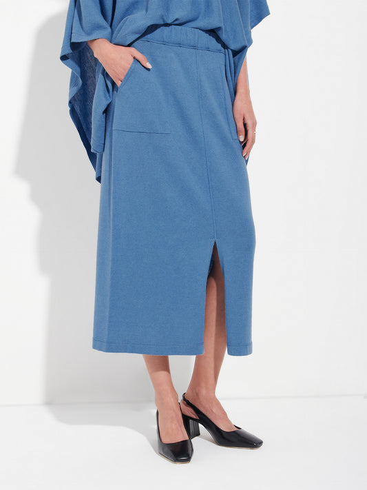 Falda Zandra De Algodon Color Azul