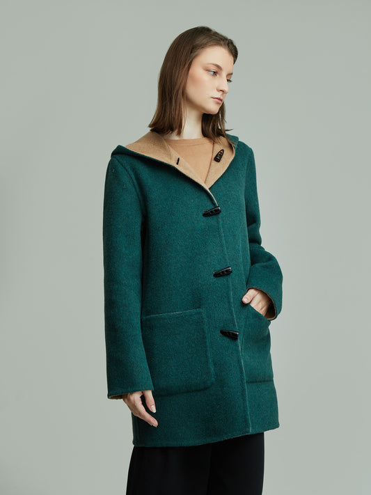 Alaia Baby Alpaca Coat in Green