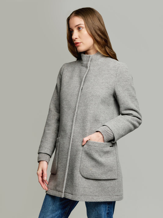 Ynes Baby Alpaca & Wool Coat in Grey