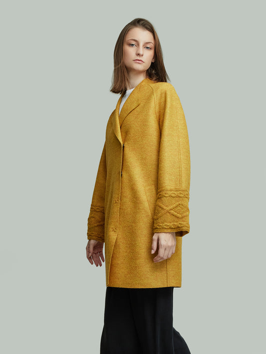 Yoshiko Alpaca Coat in Yellow