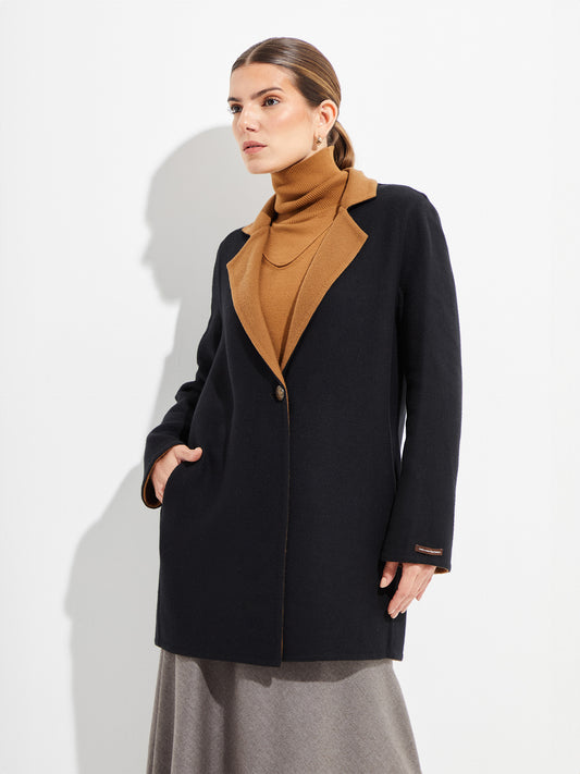 Bucharest Vicuña Coat in Black