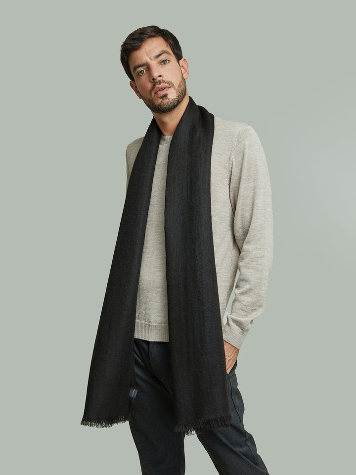 Estola Breeze De Baby Alpaca Color Negro