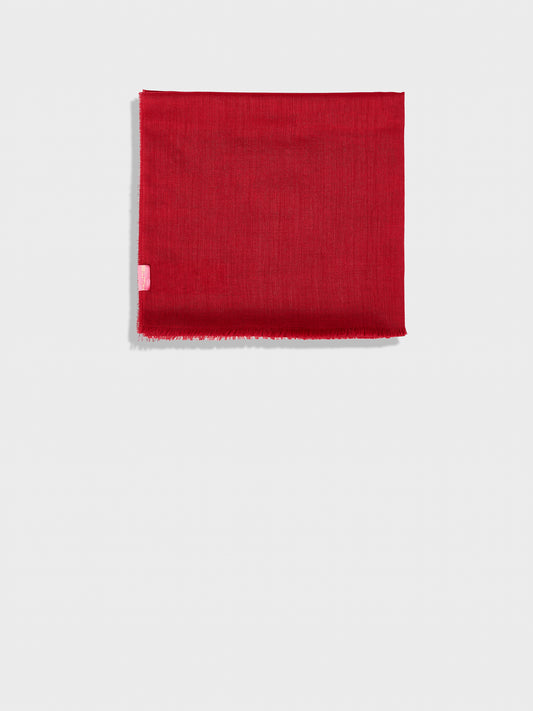 Estola Alondra De Baby Alpaca Color Rojo