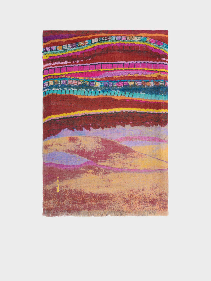 Estola Psicodelia Andina De Baby Alpaca Color Multicolor