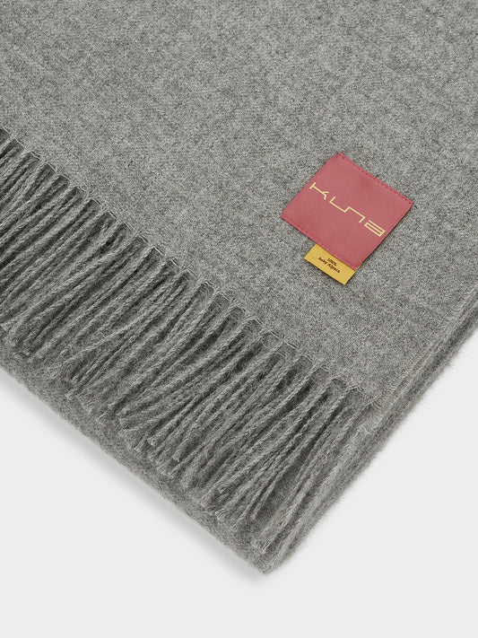 Manta Ydeal De Baby Alpaca Color Plateado
