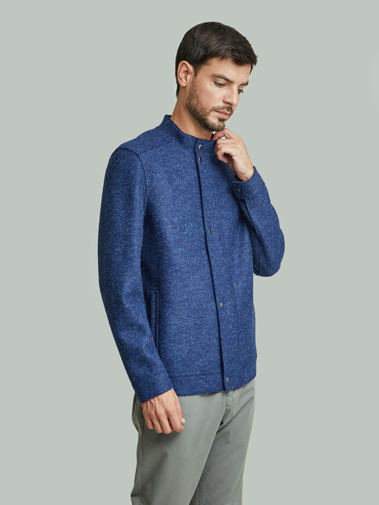 Ysmael Alpaca Jacket in Blue