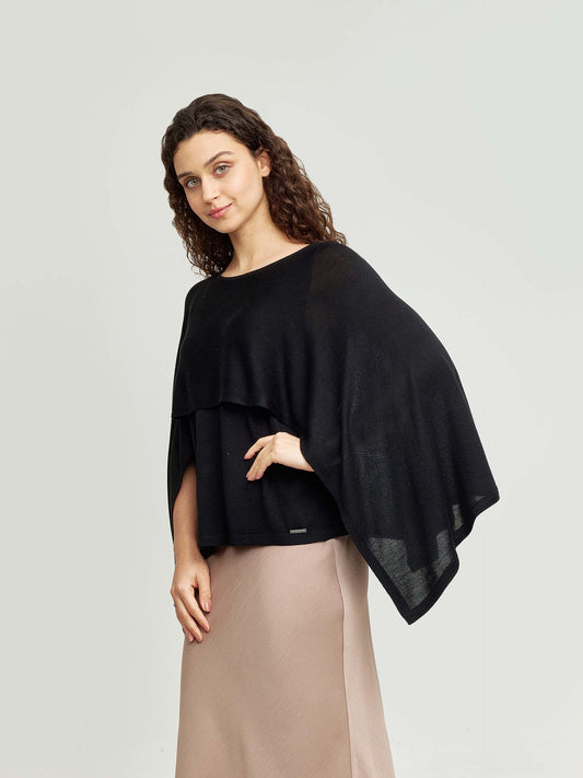 Chaleco Waterfall De Seda Color Black
