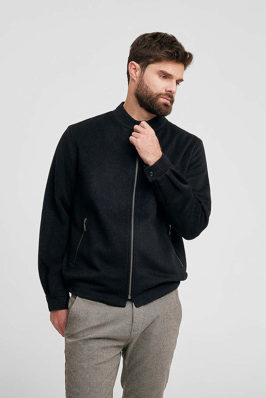 CASACA WORCESTER DE BABY ALPACA COLOR BLACK