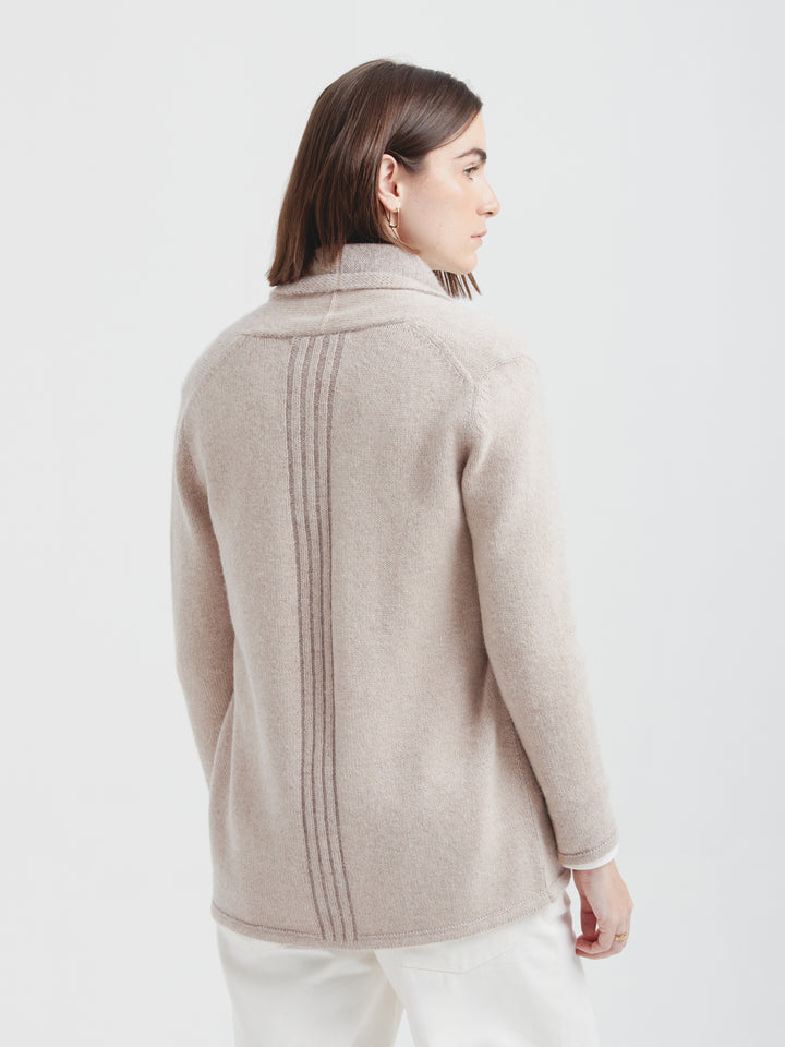 Cárdigan Coralie De Baby Alpaca Color Beige