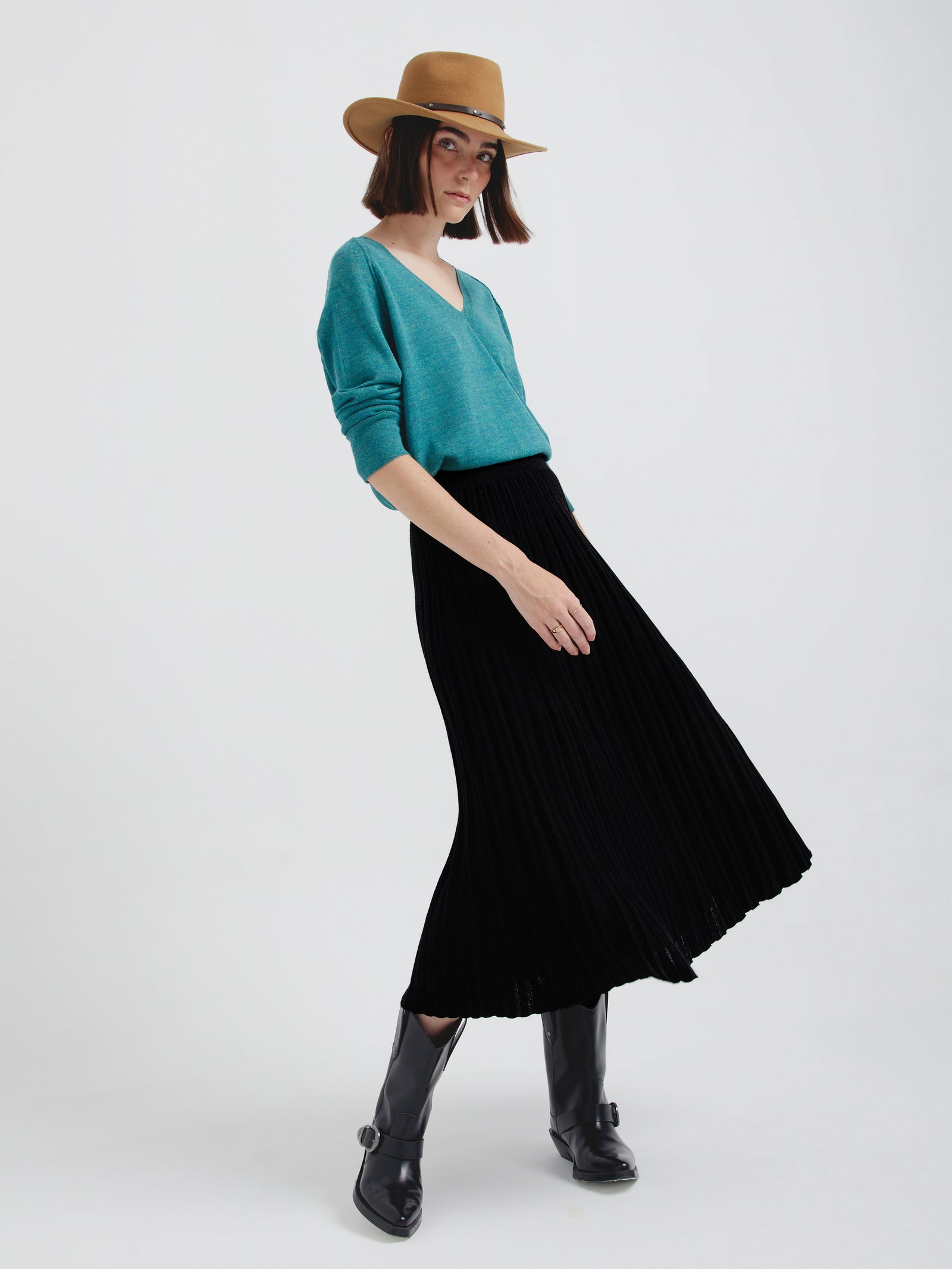 Black Baby Alpaca Vitae Skirt
