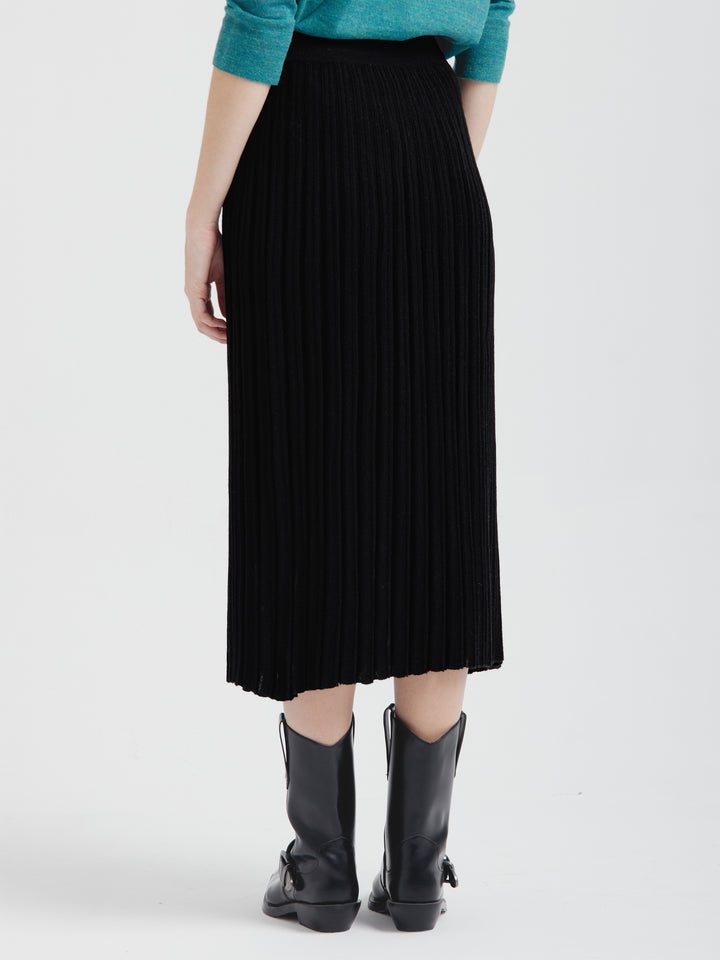Black Vitae Skirt Baby Alpaca Color Black