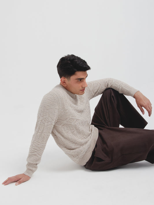 Suéter Capitan De Baby Alpaca Color Beige