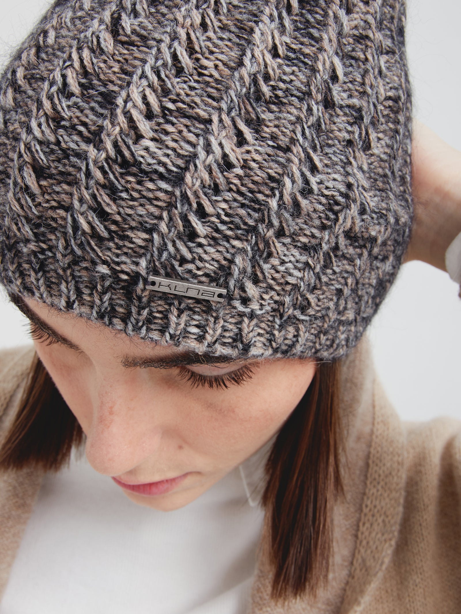 Beige Baby Alpaca Cactus Hat
