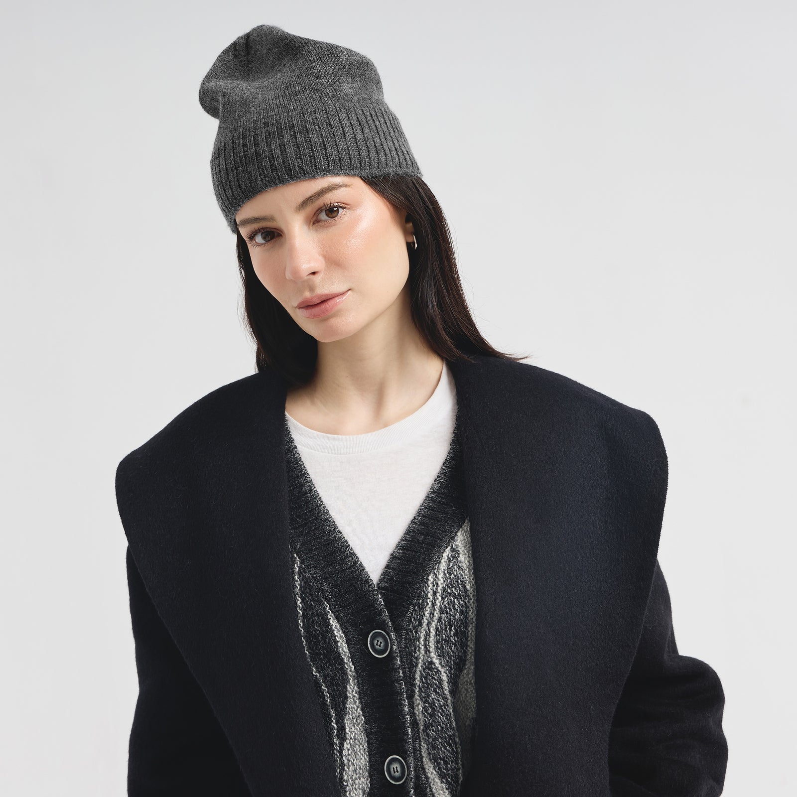 Gorro Crush De Baby Alpaca Color Gris